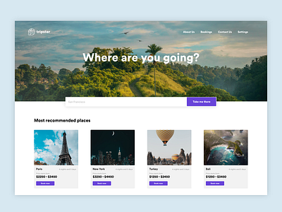 Tripster landing page