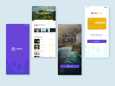 Tripster mobile app app app design apple branding design india logo mobile uiux mobileuidesign uidesign social app travel app traveller travelling trip ui uidesign uiux