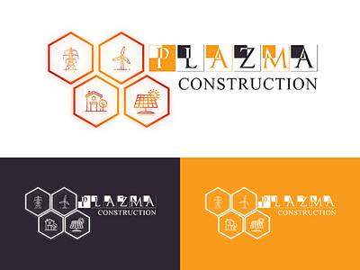 Plazma Construction Logo and Branding Design concept brand guide branding construction logo concept logo design ui ux website