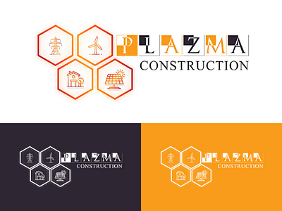 Plazma Construction Logo and Branding Design concept