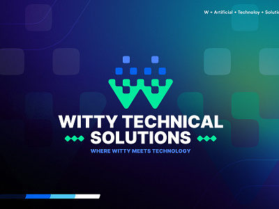 Witty Technology Logo Design brand brand identity branding graphic design identity logo logo design w w logo witty