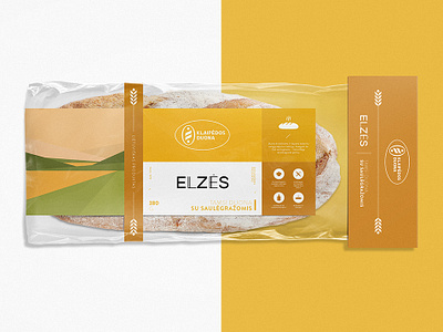 Klaipedos Duona / Klaipeda Bread Packaging design bakery bread color colours design flat graphicdesign label minimal pack package packaging