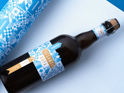 Limited Winter Edition Beer Bėganti Kopa Label Design beer beer label beer packaging design label label design packaging packaging design pattern design pattern packaging