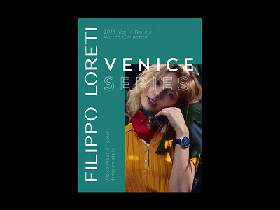 Poster for Filippo Loreti watches brand branding fashion identity logo logotype minimal poster typography watches