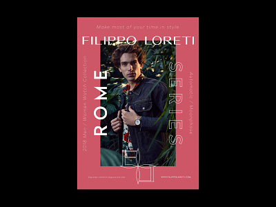 Poster for Filippo Loreti watches brand branding fashion logo logotype minimal poster poster design typography watches