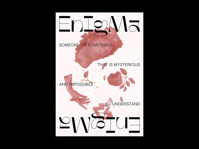 ENIGMA Poster brand branding design digital illustration enigma identity illustration logo logotype minimal poster poster design symbol typography