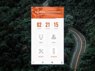 Race Training Countdown Timer daily ui design interaction mobile ux visual design