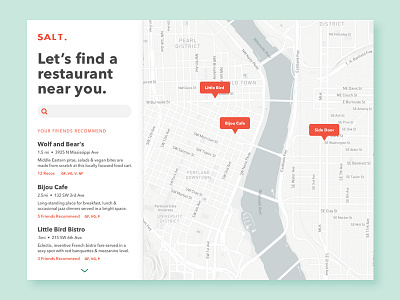 SALT Restaurant Search daily ui design interaction design ipad mobile ui ux visual design