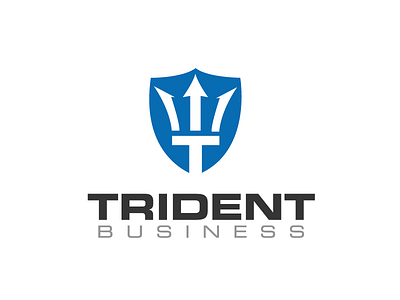 Trident Logo blue business elegant finance investment letter t security t trident technology trident