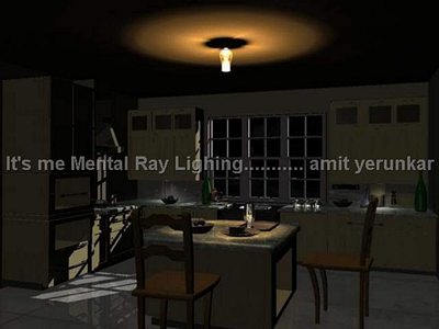 Kitchen lighting and modeling autodesk maya