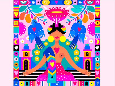 Mexican Folklore 2 icon icon set illustrator pattern