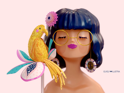 3D Tropical Girl 3d 3d animation 3d art character illustrator