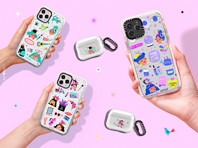 Casetify casetify cell phone cases character design illustration product design