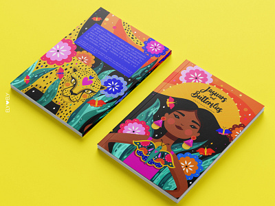 Jaguars and butterflies book cover book illustration illustration latina mujeres latinas