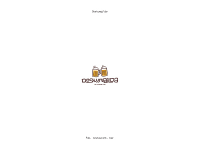 Dostumgilde ( logo design ) adobe azerbaijan baku beer beer logo brown design hellodribblers illustration lettering logo logo design logos logotype pub restaurant restaurant logo yellow