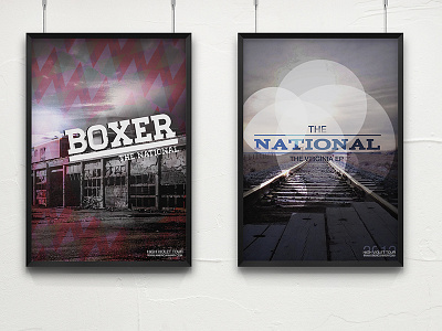 The National Boxer and Virginia EP Poster Concepts branding color design gig posters photoshop typography