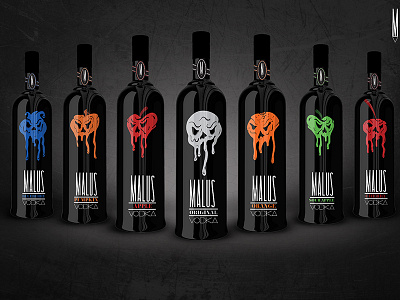 Devor Darkness branding design illustrations logo packaging typography vodka