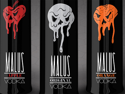 Malus Vodka Concept branding design illustrations logo packaging typography vodka