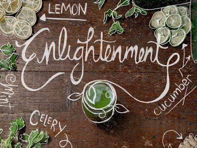 Enlightenment - Typographic Infographic design food graphic design handdrawn juice photography typography