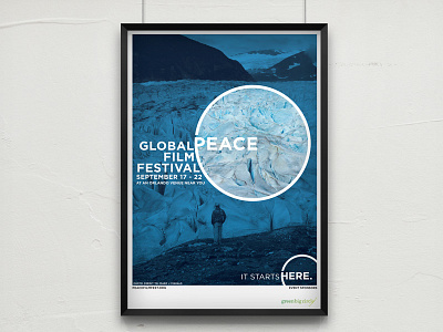 Global Peace Film Festival - Poster branding design environmental global peace graphic design poster poster design