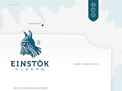 Einstok User Interface beer brand design graphic design illustrator user experience user interface viking web design