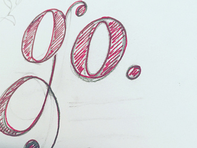 "go." design graphic design letterforms sketch type typography