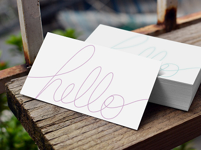 A Personal Hello branding business cards design graphic design hand drawn type handwritten illustrator layout letterforms type typography