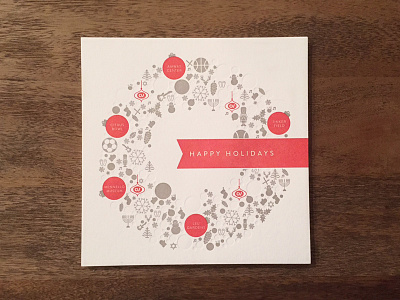 Happy Holidays card christmas design graphic design greeting card holiday card illustration layout letterpress orlando venues typography