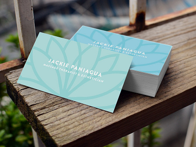 Massage Therapist & Esthetician Business Cards branding business card business cards cards design graphic design illustration lotus therapist type typography