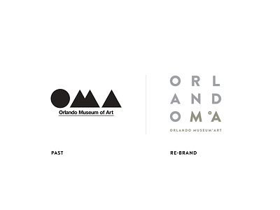 OMA Re-Brand art before and after brand branding logo modern museum oma orlando re brand type typography