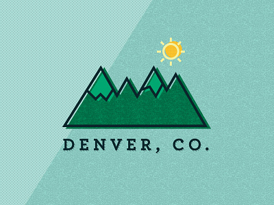 Denver, CO. colorado design graphic design hand drawn iconography icons illustration illustrator line icon mountains typography vector