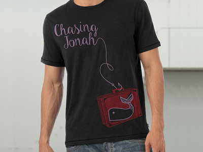 Chasing Jonah T-shirt appeal design graphic design illo illustration modern music shirt t shirt type typography whale