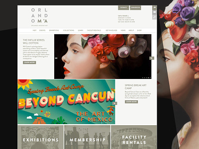Orlando Museum of Art Web art direction brand color theory design graphic design museum responsive web design ui user interface design ux web web design