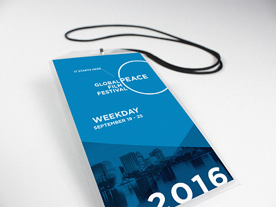 Global Peace Film Festival Weekday Pass art direction branding film festival graphic design layout logo orlando ticket design typography
