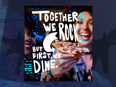 Together We Rock design food graphic design hand lettering illustration layout music type typogaphy