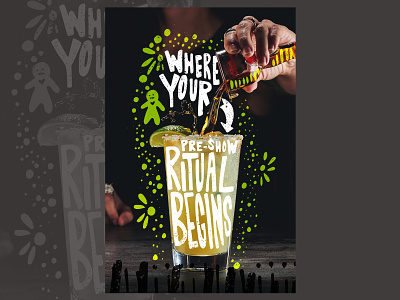 Pre-show Ritual design drink graphic design hand lettering happy hour illustrator layout margarita photography type typography voodoo