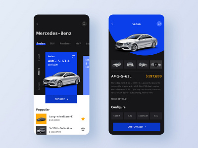 Mercedes-Benz Series Car app ui ux