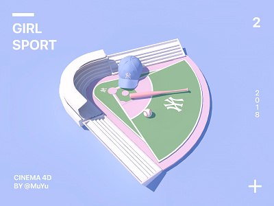 Girl Sport design illustration ui