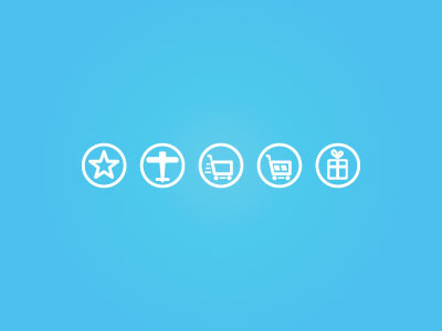 Donate Icons cart flat gift icons plane simple star