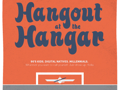 Hangout at the Hangar fink plane poster