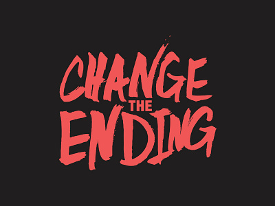 Change the Ending identity illustration logo typography