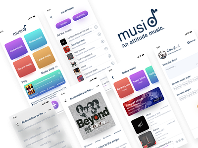 Music project collection ui ux 用户体验 界面设计