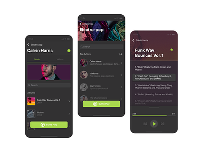 Music app design concept