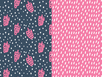 Berries & Seeds patterns berries fabric hand drawn handmade illustration pattern pen and ink playful retro summer textile vector