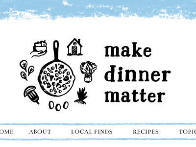 Make Dinner Matter update branding foodie hand drawn handmade illustration logo logotype make dinner matter penandink vegetables web design