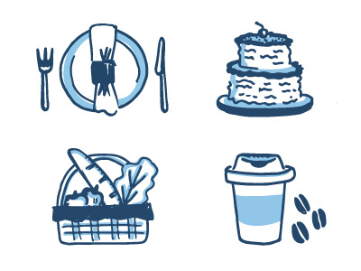 foodie icons branding coffee farmers market foodie hand drawn handmade icons illustration make dinner matter penandink vegetables web design