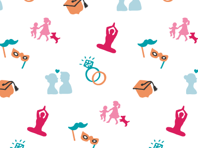 people pattern branding hand drawn icons illustration kids love pattern pen and ink people playful ring silhouettes
