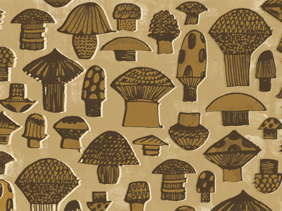 Shrooms doodles drawing hand drawn handmade icons illustration line art mushrooms nature pattern pen and ink surface design