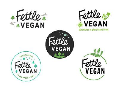 Fettle Vegan Unused Concepts branding fettle vegan foodie hand drawn lettering logo logotype pen and ink plants process typography vegan