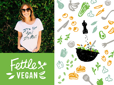 Fettle Vegan Branding branding cooking fettle vegan foodie hand drawn lettering logo logotype pattern plant based typography vegan